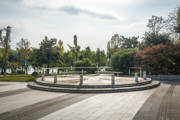 Wall Mural - Promenade in a beautiful city park