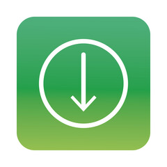 Sticker - arrow download button interface block gradient style icon