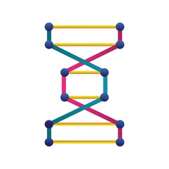 dna molecule structure isolated icon