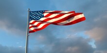3d Rendering Of The National Flag Of The United States Of America