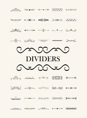 Poster - bundle of forty elegants dividers set and lettering