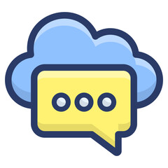 Sticker - Cloud Communication Message 