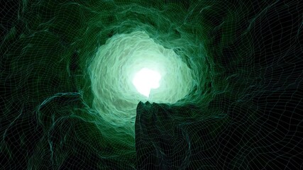 Poster - digital green tunnel 4k