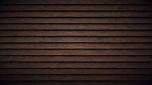 Wooden Roof Style Background With Horizontal Slats.