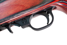 Trigger, Safety And Magazine Release On A Rifle