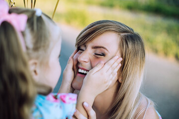 Wall Mural - mother and daughter