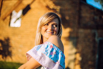 Wall Mural - beautiful girl in a dress