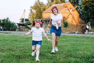 Sticker - children playing in the park