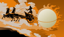 Greek Mythology Apollo With Chariot And The Sun