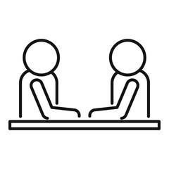 Poster - headhunter interview icon. outline headhunter interview vector icon for web design isolated on white