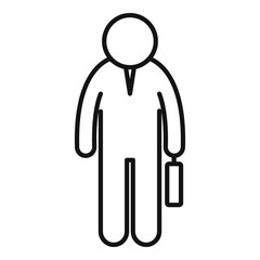 Poster - career headhunter icon. outline career headhunter vector icon for web design isolated on white backg