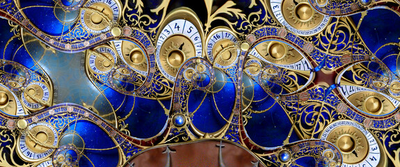 Wall Mural - Abstract ancient zodiac clock. Abstract Astronomical clock