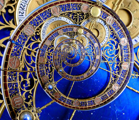 Abstract ancient zodiac clock. Abstract Astronomical clock