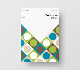 Abstract corporate identity report cover. Geometric vector business presentation design layout. Amazing company illustration brochure template.