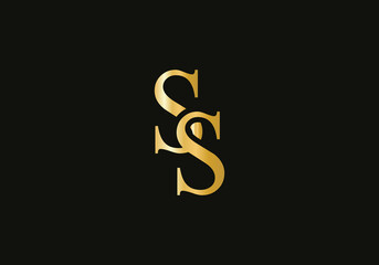 Wall Mural - SS letter logo design. SS Logo for luxury branding. Elegant and stylish design for your company. 