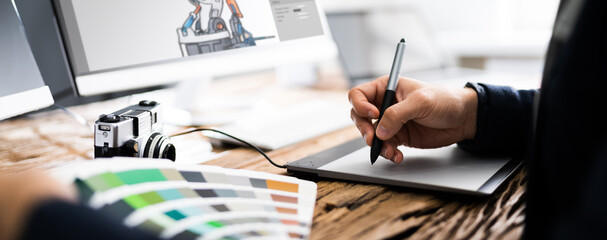 Poster - Graphic Artist Designer Drawing Sketch