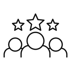 Poster - star recruiter group icon. outline star recruiter group vector icon for web design isolated on white