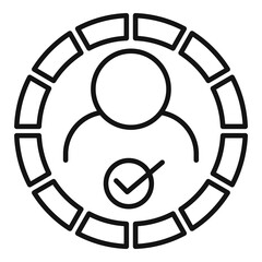 Poster - Modern recruiter icon. Outline modern recruiter vector icon for web design isolated on white background