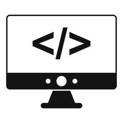 Poster - it monitor icon. simple illustration of it monitor vector icon for web design isolated on white back
