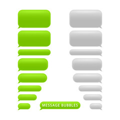 Aufkleber - Set of message bubbles. Chat speech bubbles. Phone chat for text sms. Vector.