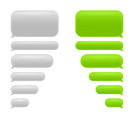 Aufkleber - Set of message bubbles. Chat speech bubbles. Phone chat for text sms. Vector.