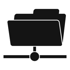 Poster - Server folder icon. Simple illustration of server folder vector icon for web design isolated on white background