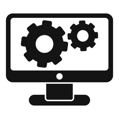 Poster - Server update data icon. Simple illustration of server update data vector icon for web design isolated on white background