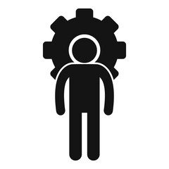 Poster - Server it administrator icon. Simple illustration of server it administrator vector icon for web design isolated on white background