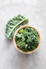 Sticker - Fresh kale curly leaves, superfood