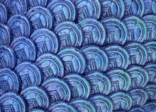 Full Frame Shot Of Blue Patterns