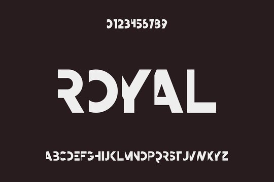 alphabet font, typography vector,  letters and numbers blue and white style
