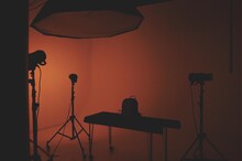 Backdrop And Cameras At Studio