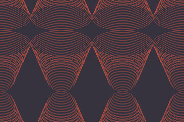 Wall Mural - seamless, abstract background pattern made with repeated lines forming bell shapes. simple, modern, 