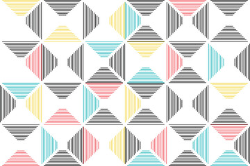 Wall Mural - seamless abstract background pattern made with lines forming triangles. modern, playful and simple v