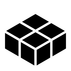 Poster - 3D Cube, Square icon, symbol and logo (Series)