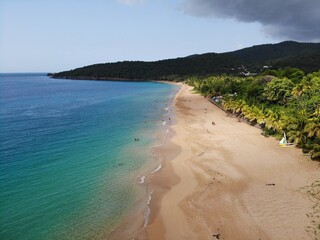 Plage de Guadeloupe vue du ciel