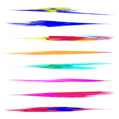 Poster - Grungy, grunge, textured brush strokes. Smear, smudge Paint, ink, tint paint brushes, horizontal dividers. Handdrawn scratch, sketch, sketchy lines
