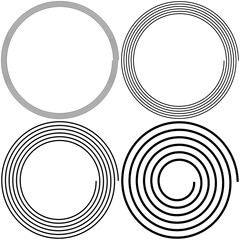 Poster - archimedean - arithmetic abstract spiral, swirl, twirl set on white. volute, helix, cochlear shape(s