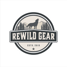 Wild Wolf Forest Ranger Logo Design