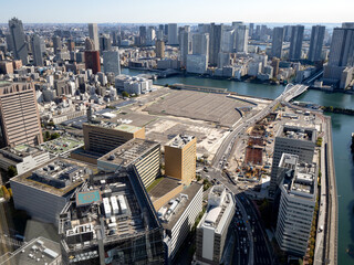 Fototapete - 東京都　移転した旧築地市場の跡地