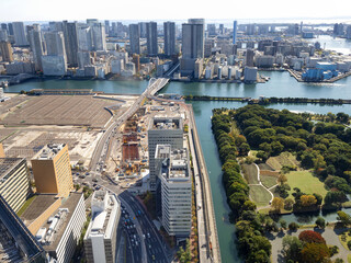 Fototapete - 東京都　移転した旧築地市場の跡地
