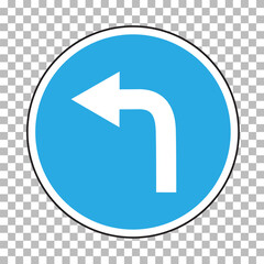 Poster - traffic sign direction of travel sign. german traffic sign. moving to the right symbol. go left on c