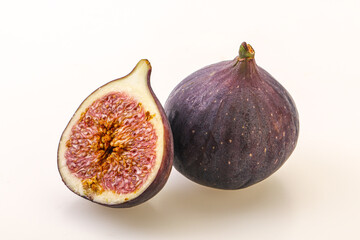 Sweet purple slice of fig