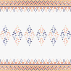 Wall Mural - Seamless ethnic pattern with geometric shapes