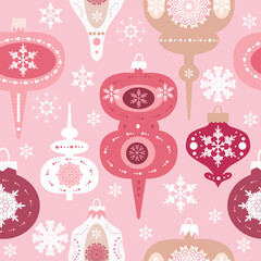 Wall Mural - Christmas ball pattern 1