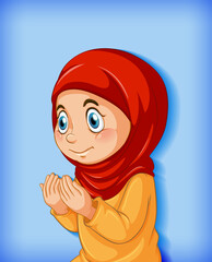 Canvas Print - Muslim girl practice religion