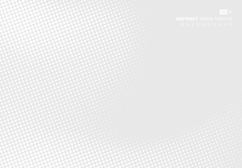 Poster - abstract white and gray dot design of pattern design artwork template background. illustration vecto