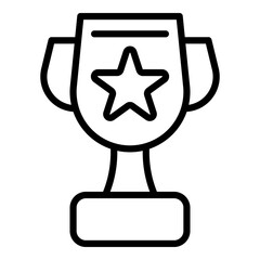 Poster - Mentor win cup icon. Outline mentor win cup vector icon for web design isolated on white background
