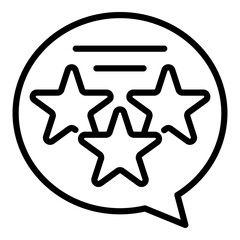 Poster - Mentor star chat icon. Outline mentor star chat vector icon for web design isolated on white background