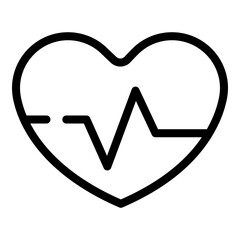 Poster - Support heart icon. Outline support heart vector icon for web design isolated on white background